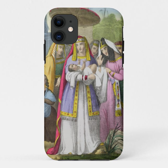 Moses Saved by Pharaoh's Daughter, from a bible pr Case-Mate iPhone Case (Back)