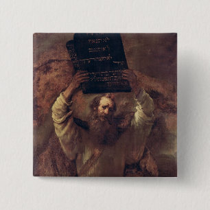 Moses Smashing the Tablets of the Law, 1659 15 Cm Square Badge