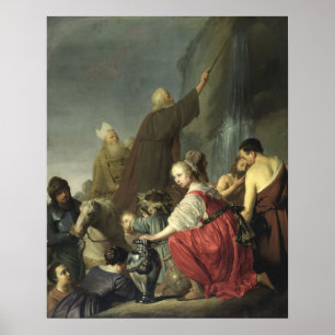 Moses Striking Water from the Rock Poster