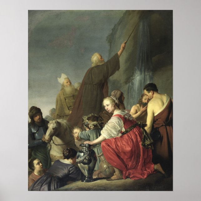 Moses Striking Water from the Rock Poster (Front)