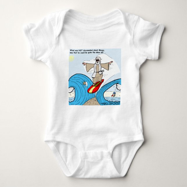 Moses Surfs Funny Cartoon Tees Gifts Collectibles (Front)