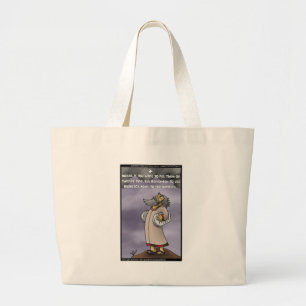 Moses & The 10 Twitter Hashtags Funny Gifts & Tees Large Tote Bag