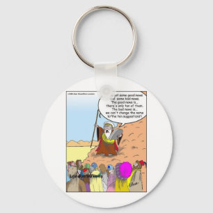 Moses & The Ten Suggestions Funny Gifts & Tees Key Ring