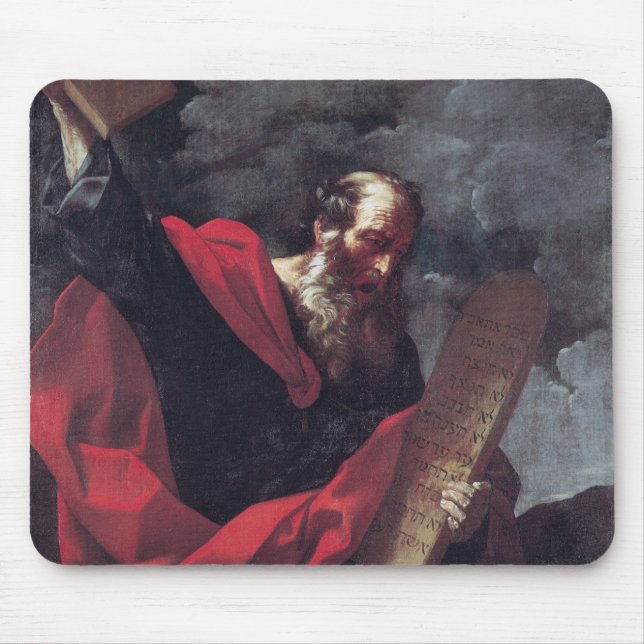 Moses with the Tablets of the Law Mouse Pad (Front)