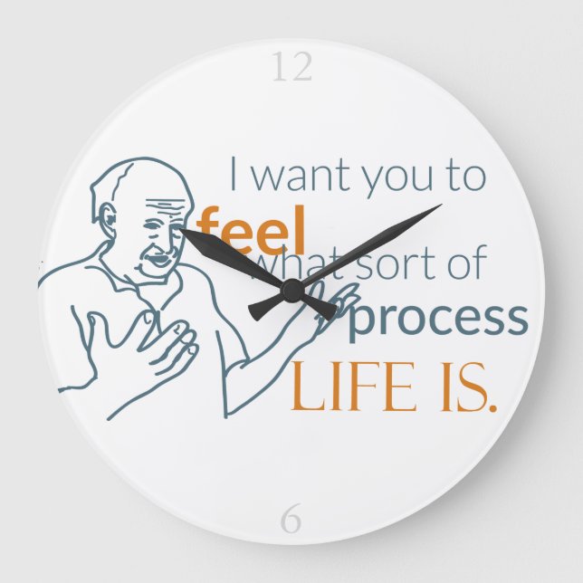 Moshe Speaks: Feel Life with Wall Clocks (Front)