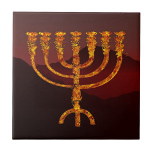 Moshe's Menorah Tile