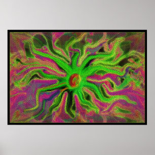 mosiac flower poster