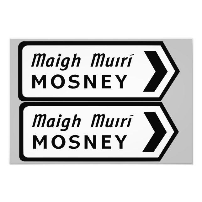 Mosney Irish Roadsign Photo Print (Front)