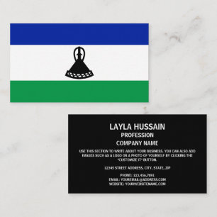 Mosotho Flag, Flag of Lesotho Business Card