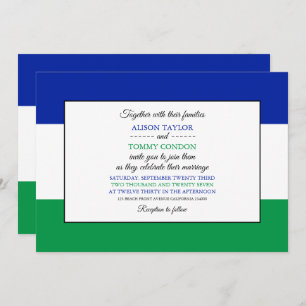 Mosotho Flag, Flag of Lesotho Wedding Invitation