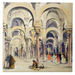 Mosque at Cordoba, from 'Sketches of Spain', engra Tile