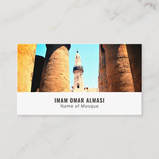 Mosque Of Abu'l Haggag, Islamic, Religious Business Card (Front)