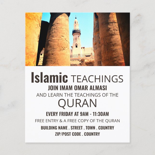 Mosque Of Abu'l Haggag, Islamic Teaching Advert Flyer (Front)