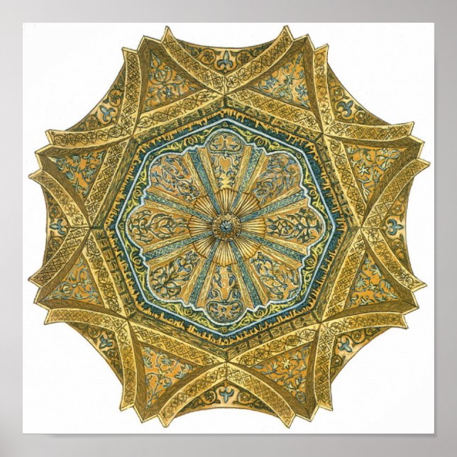 Mosque of Cordoba Spain. Mihrab cupola Poster (Front)