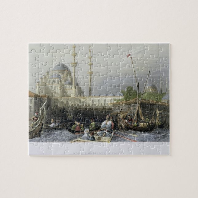 Mosque of Sultana Valide from the Port, engraved b Jigsaw Puzzle (Horizontal)