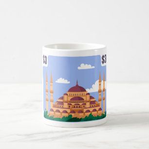 Mosque postage stamp  coffee mug