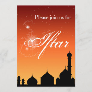 Mosque Silhouette Evening - Iftar Party Invitation