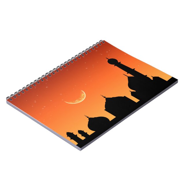 Mosque Silhouette Evening Sky - Notebook (Left Side)