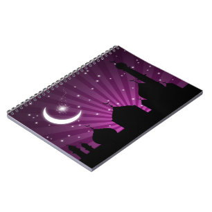 Mosque Silhouette Purple Night - Notebook