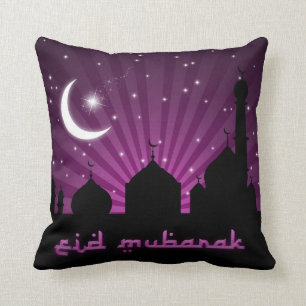 Mosque Silhouette Purple Night - Pillow
