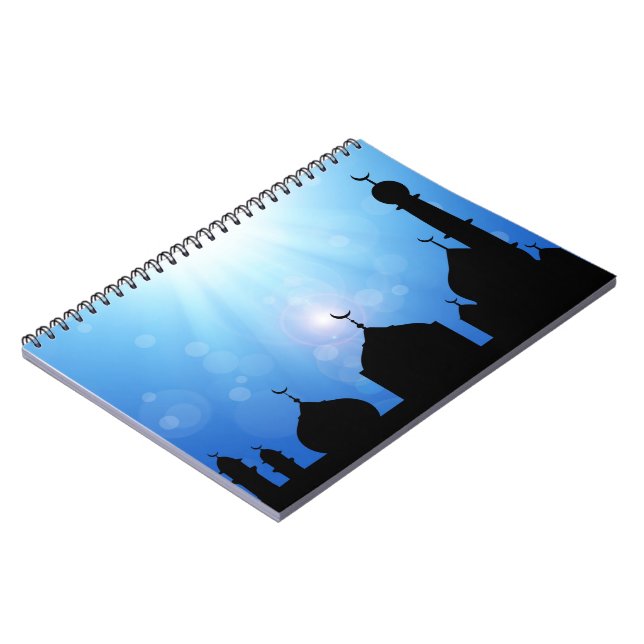 Mosque Silhouette with Sunrays - Notebook (Left Side)