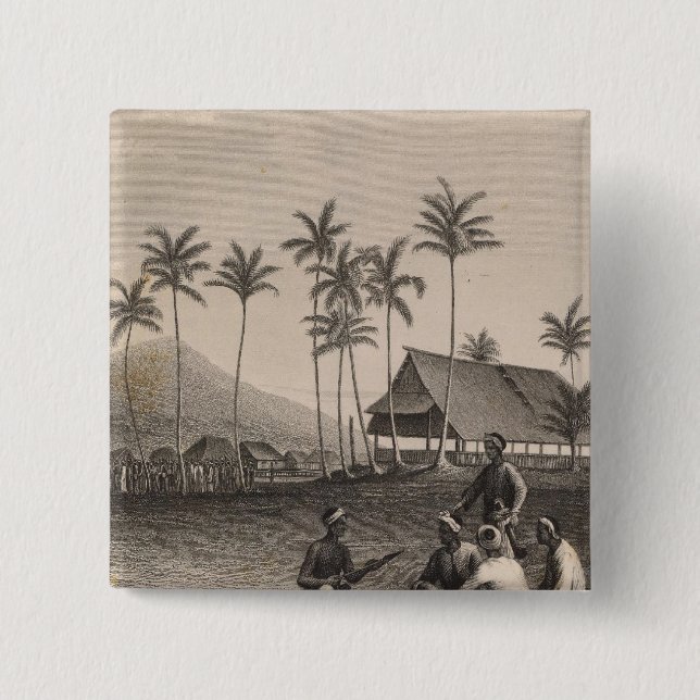 Mosque, Sooloo, Philippines 15 Cm Square Badge (Front)