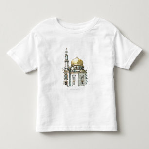 Mosque with gold onion dome and minaret toddler T-Shirt