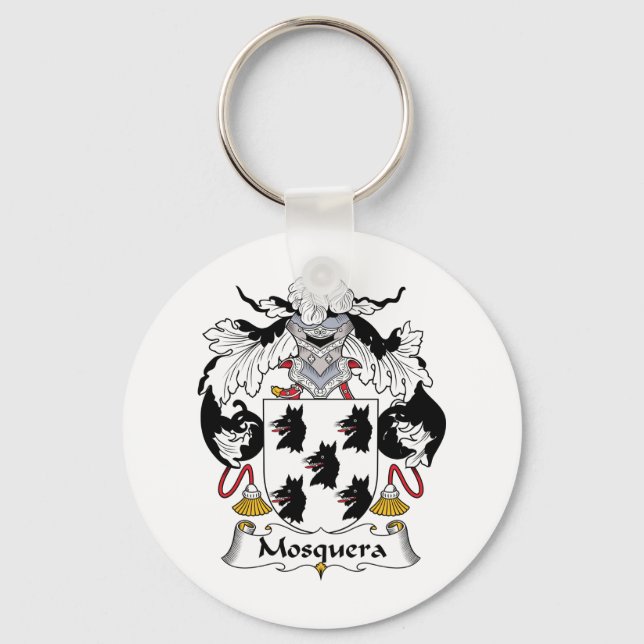 Mosquera Family Crest Key Ring (Front)