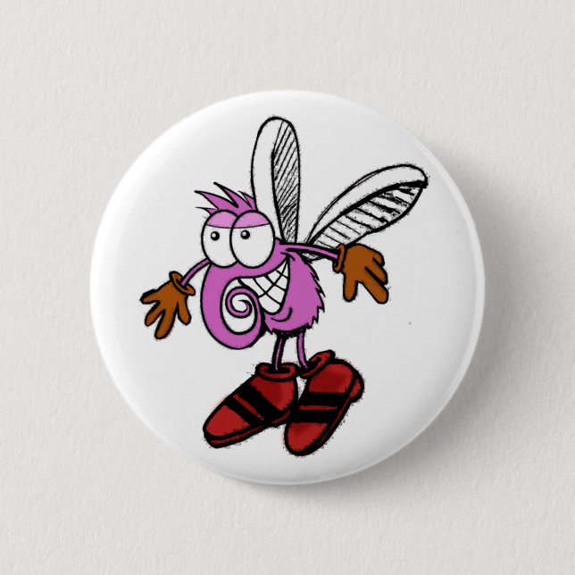 Mosquito 6 Cm Round Badge (Front)