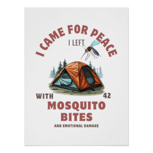 Mosquito Bites & Emotional Damage – Camping Poster