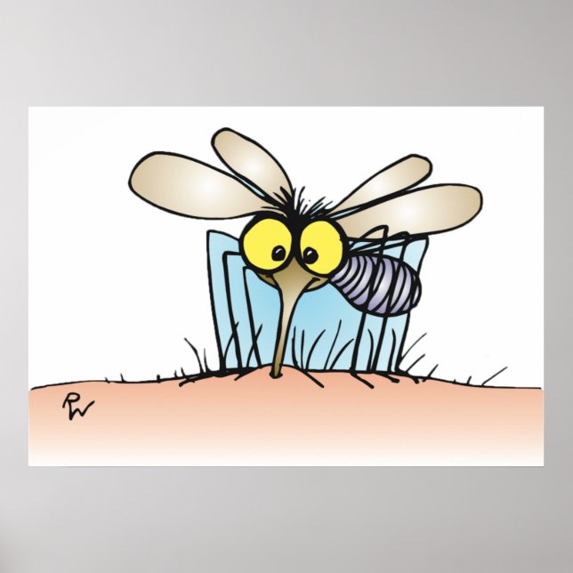 Mosquito Biting An Arm Poster (Front)