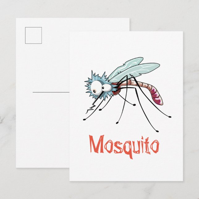 Mosquito cartoon postcard (Front/Back)
