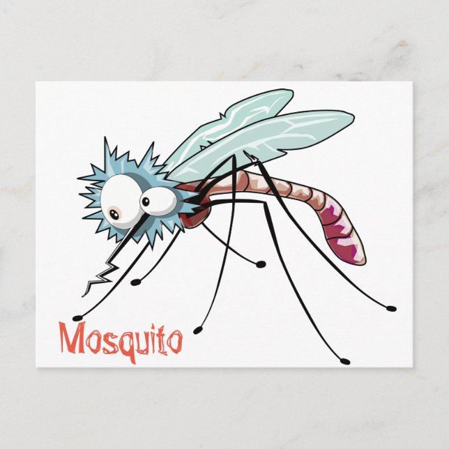 Mosquito cartoon postcard (Front)