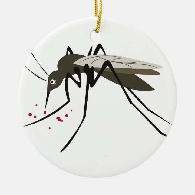 Mosquito Ceramic Ornament (Front)