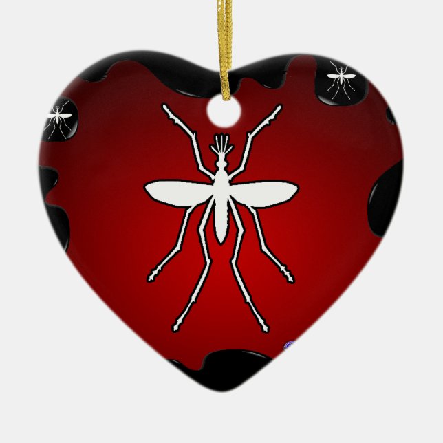 MOSQUITO GIFT CUSTOMIZABLE PRODUCTS CERAMIC TREE DECORATION (Front)