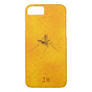 Mosquito in Amber Sap Fossil Replica Monogrammed Case-Mate iPhone Case