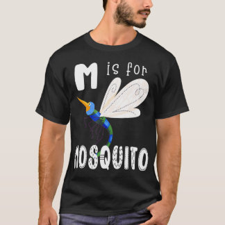 Mosquito Letter M Alphabet Insect Teacher  T-Shirt