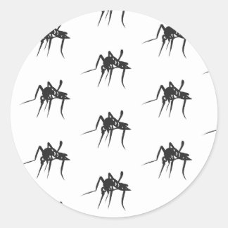 Mosquito pattern classic round sticker