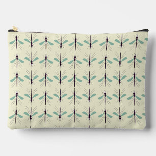Mosquito pattern on light yellow accessory pouch