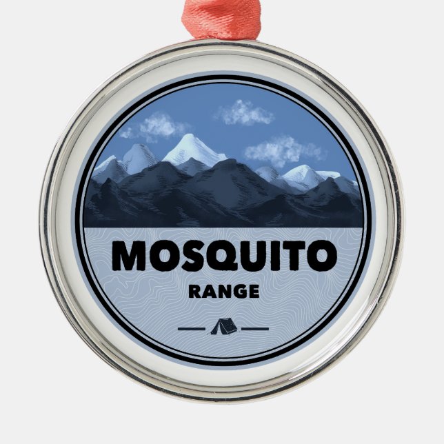 Mosquito Range Colorado Camping Metal Ornament (Front)