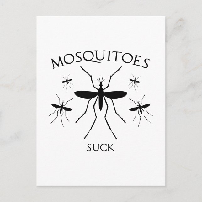Mosquitoes Suck Postcard (Front)