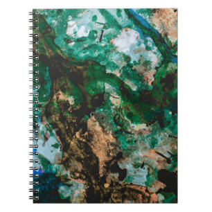Moss Agate Green Crystal Geode Abstract Notebook