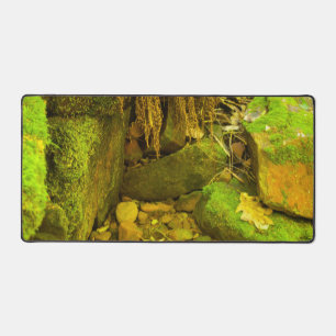 Moss and Stone – Hungarian Falls, Upper Peninsula Desk Mat