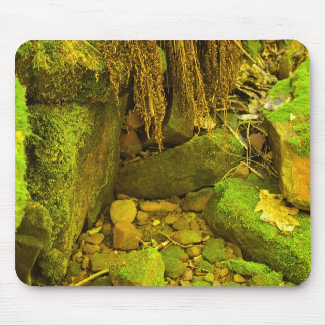 Moss and Stone – Hungarian Falls, Upper Peninsula Mouse Pad (Front)