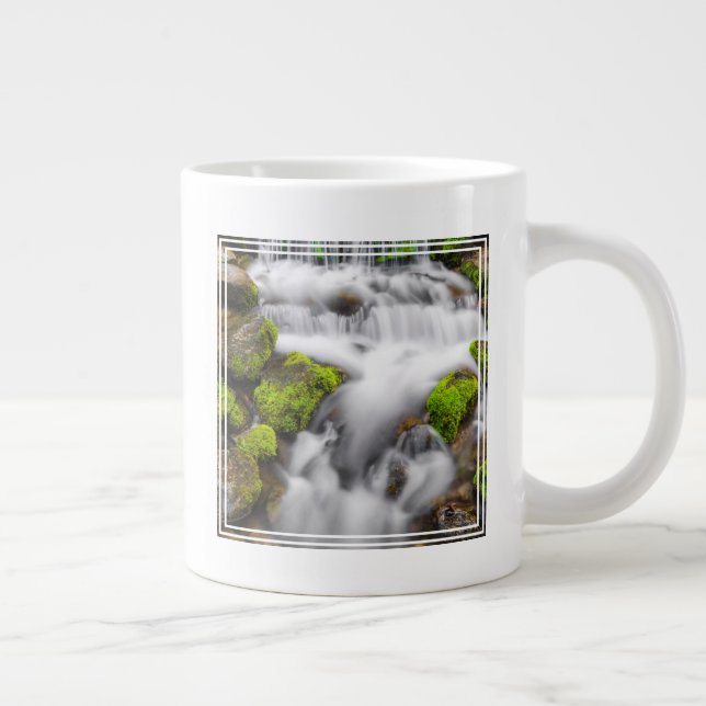 Moss Around Fern Spring Large Coffee Mug (Right)
