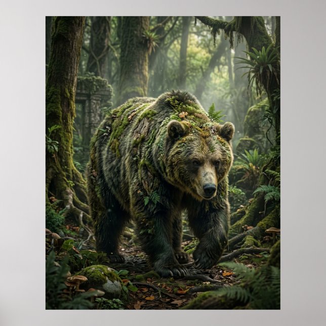 Moss Bear Forest Guardian Poster (Front)