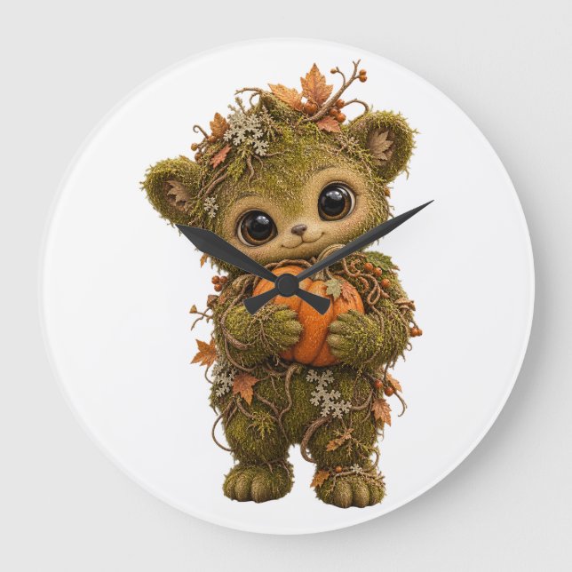 Moss Bear Pumpkin Clocks (Front)