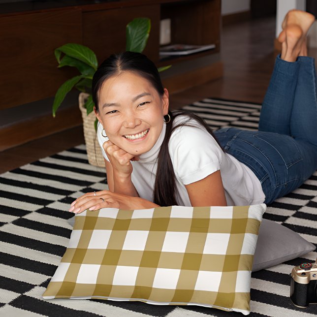 Moss Brown Chequered Pillow Case (Creator Uploaded)