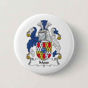 Moss Family Crest 6 Cm Round Badge