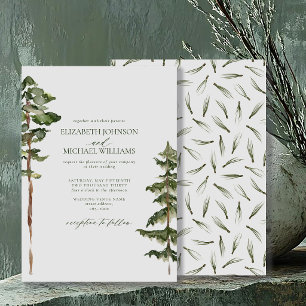 Moss & Fern Pacific Northwest Forest Wedding Invitation